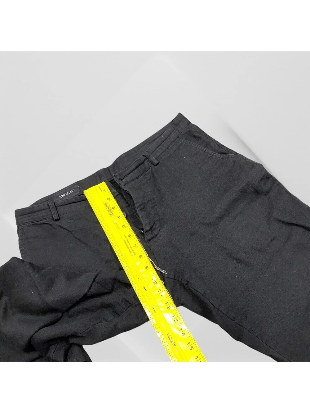 Anthony Tony Melillo Mens ATM  Black Pants Size 34 x 31 Thick Cotton Loose Pants
